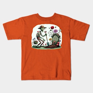 Grave Gardener - Zombie Plant Lover Kids T-Shirt